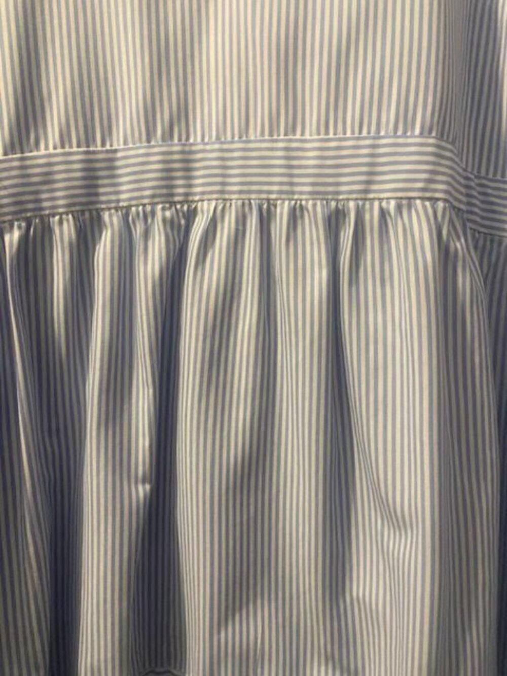 Gretchen Scott Blue White Gingham Tiered Dress Ruffle Neck Size Large Made India - Picture 3 of 7